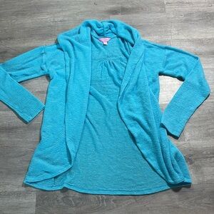 Lilly Pulitzer blue Cardigan Lightweight Sweater Sz S